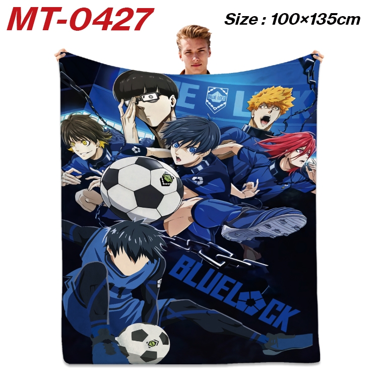 BLUE LOCK Anime flannel blanket air conditioner quilt double-sided printing  100x135cm MT-0427