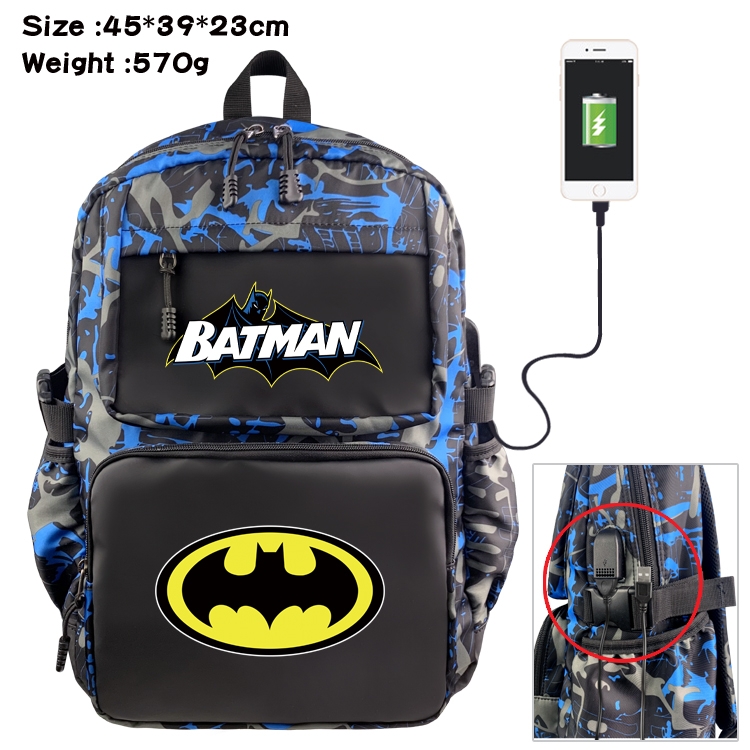 Superhero Movie Anime waterproof nylon camouflage backpack 45X39X23CM