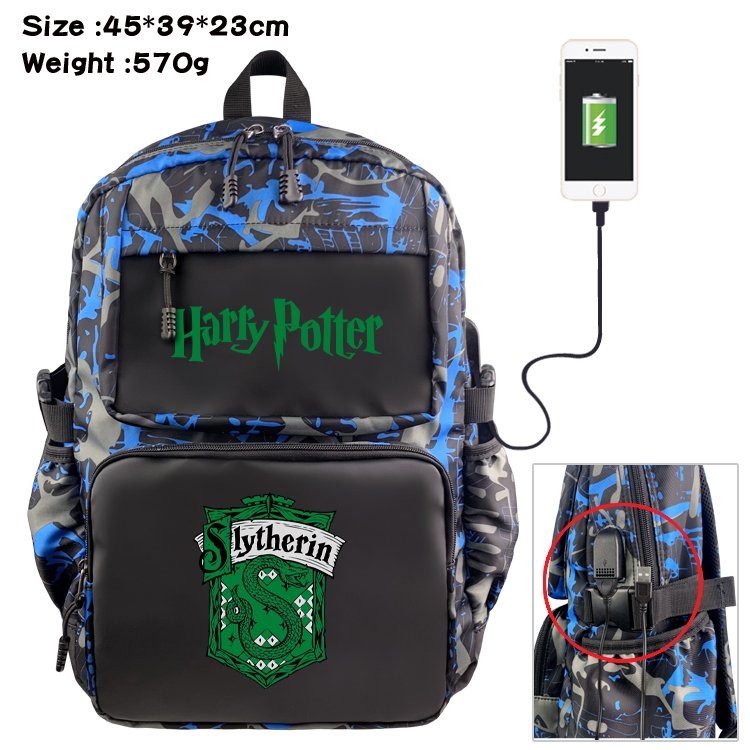 Harry Potter Anime waterproof nylon camouflage backpack 45X39X23CM