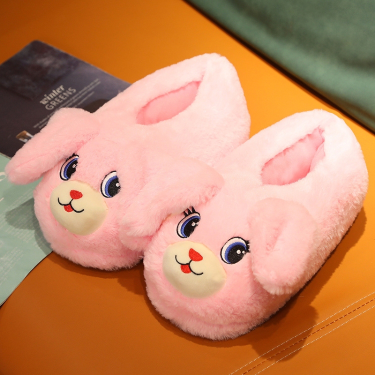 Xiaofen Rabbit All inclusive slippers Cartoon plush cotton slippers Indoor anti-skid thermal insulation price for 2 pair