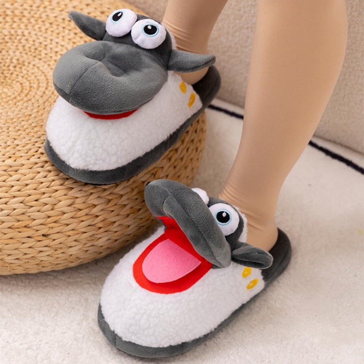 lamb Half pack slippers Cartoon cute plush cotton slippers Indoor anti-skid warmth average size price for 2 pairs