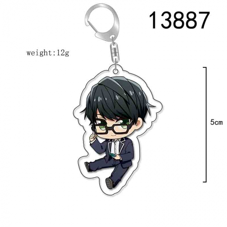 zuozuomuyugongye Anime Acrylic Keychain Charm price for 5 pcs 13887