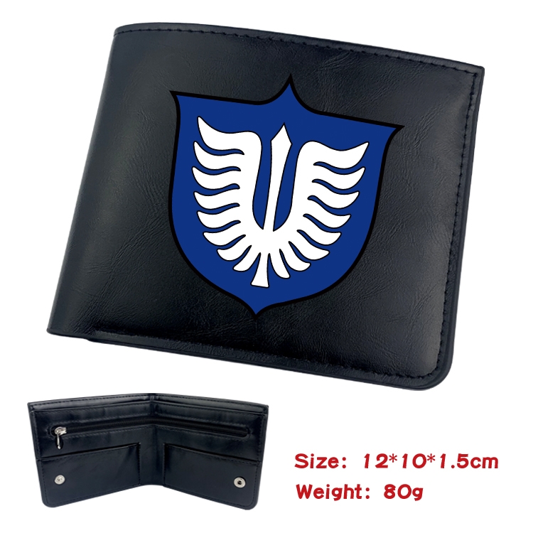 Berserk Animation soft leather inner buckle black leather wallet 12X10X1.5CM