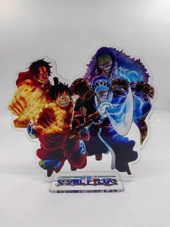 One Piece Anime Laser Acrylic Humanoid  keychain Standing Plates