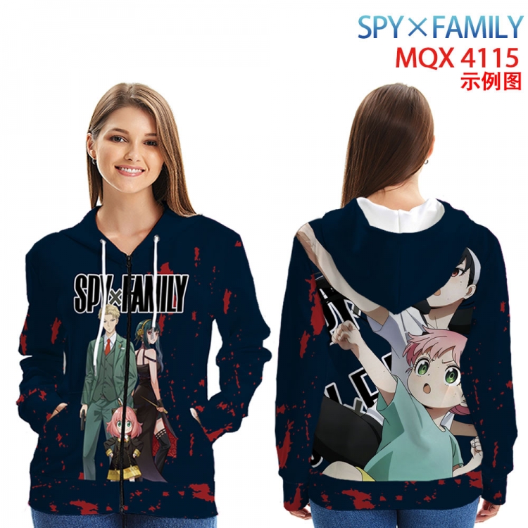 SPY×FAMILY Anime Zip patch pocket sweatshirt jacket Hoodie from 2XS to 4XL MQX-4115