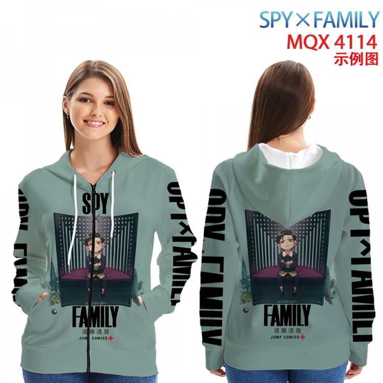 SPY×FAMILY Anime Zip patch pocket sweatshirt jacket Hoodie from 2XS to 4XL  MQX-4114