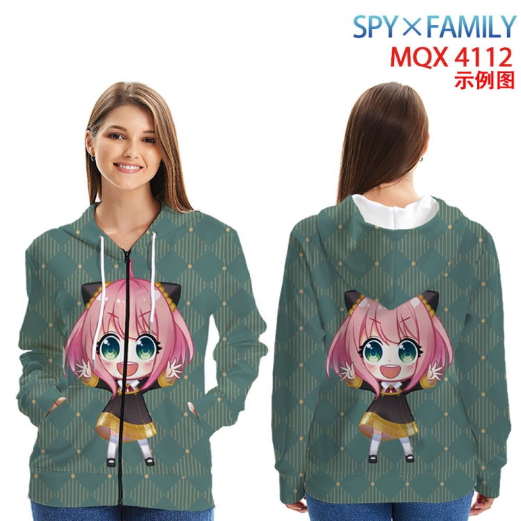 SPY×FAMILY Anime Zip patch pocket sweatshirt jacket Hoodie from 2XS to 4XL  MQX-4112