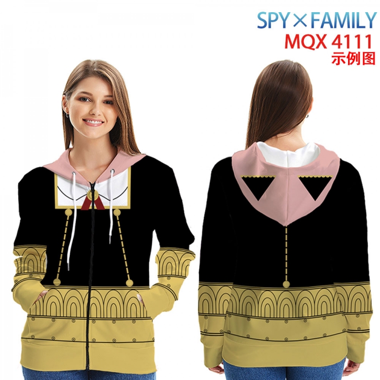 SPY×FAMILY Anime Zip patch pocket sweatshirt jacket Hoodie from 2XS to 4XL MQX-4111