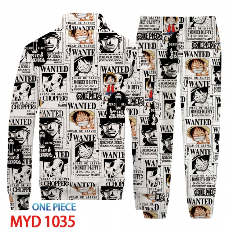 One Piece Anime peripheral long sleeved sweater sports suit from XS to 4XL MYD-1035