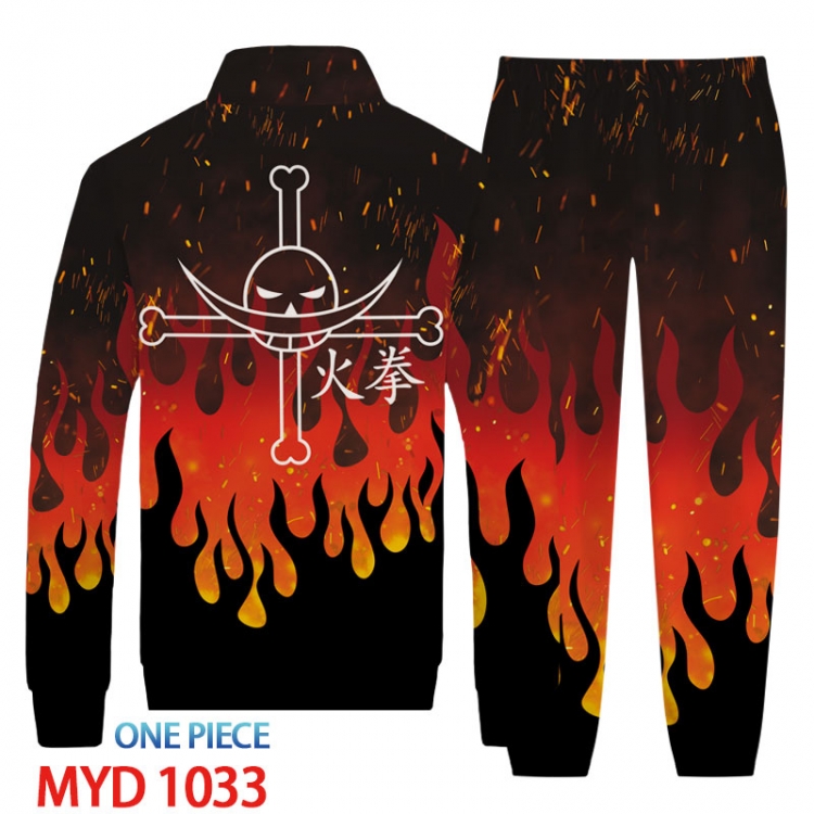 One Piece Anime peripheral long sleeved sweater sports suit from XS to 4XL MYD-1033