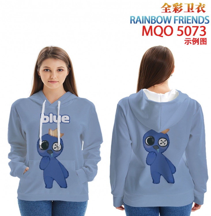 Rainbow friends Long Sleeve Zip Hood Patch Pocket Sweatshirt from 2XS to 4XL MQO-5073