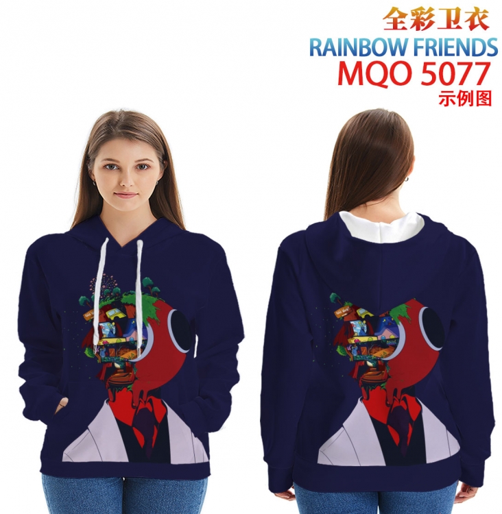 Rainbow friends Long Sleeve Zip Hood Patch Pocket Sweatshirt from 2XS to 4XL  MQO-5077