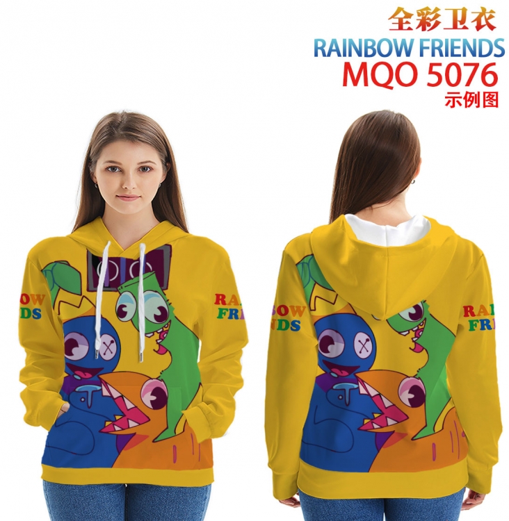 Rainbow friends Long Sleeve Zip Hood Patch Pocket Sweatshirt from 2XS to 4XL MQO-5076