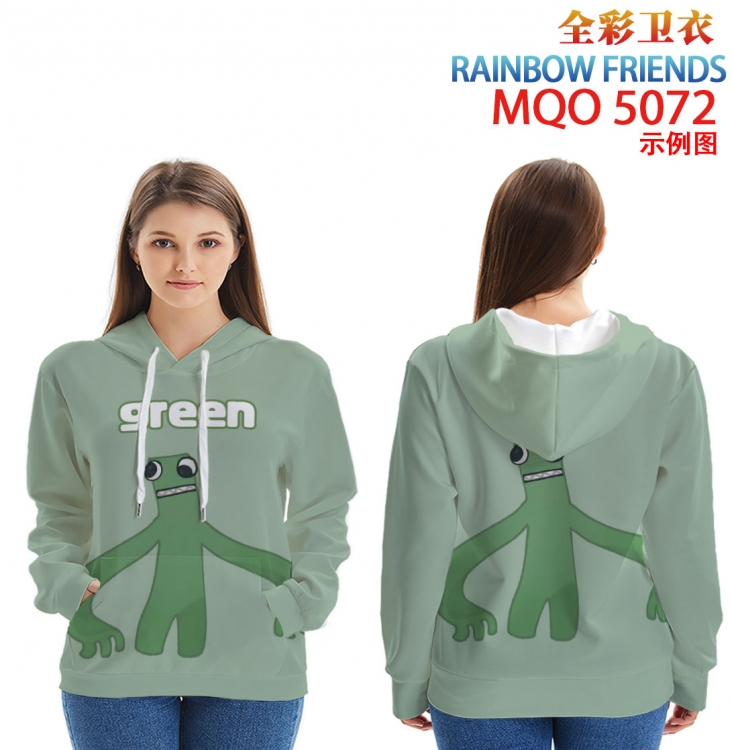 Rainbow friends Long Sleeve Zip Hood Patch Pocket Sweatshirt from 2XS to 4XL MQO-5072