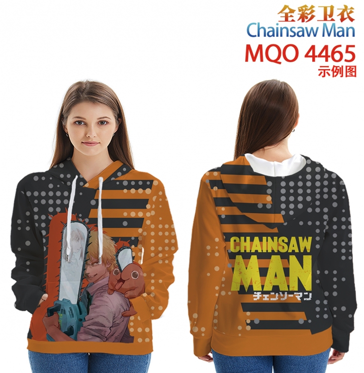 Chainsaw man Long Sleeve Zip Hood Patch Pocket Sweatshirt from 2XS to 4XL MQO-4465