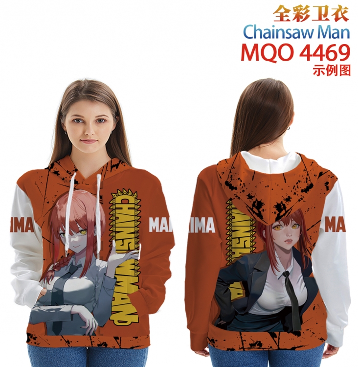 Chainsaw man Long Sleeve Zip Hood Patch Pocket Sweatshirt from 2XS to 4XL MQO-4469