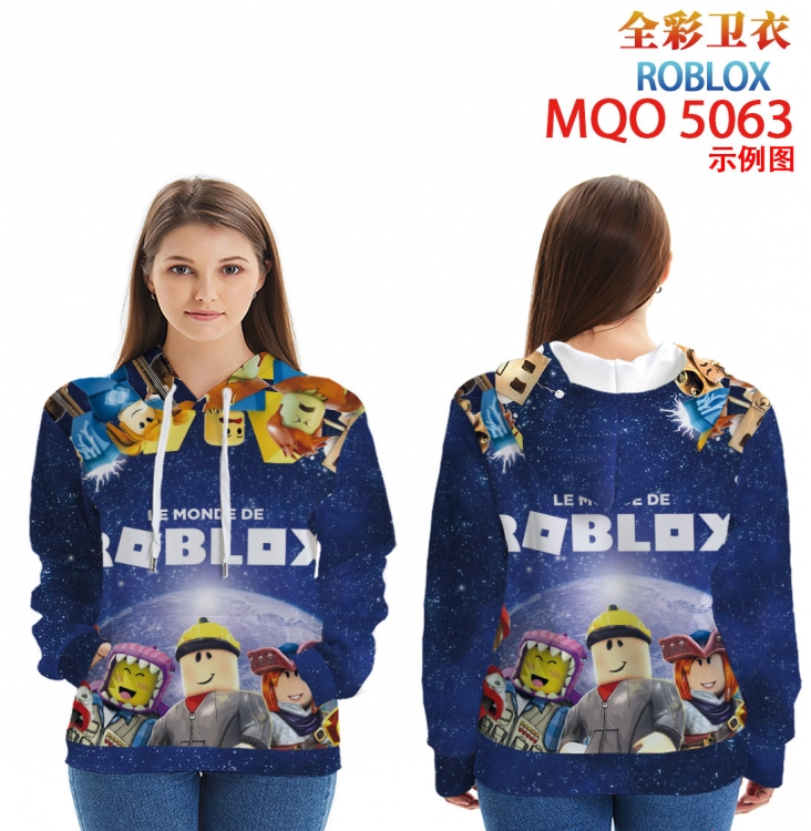Robllox Long Sleeve Zip Hood Patch Pocket Sweatshirt from 2XS to 4XL MQO-5063