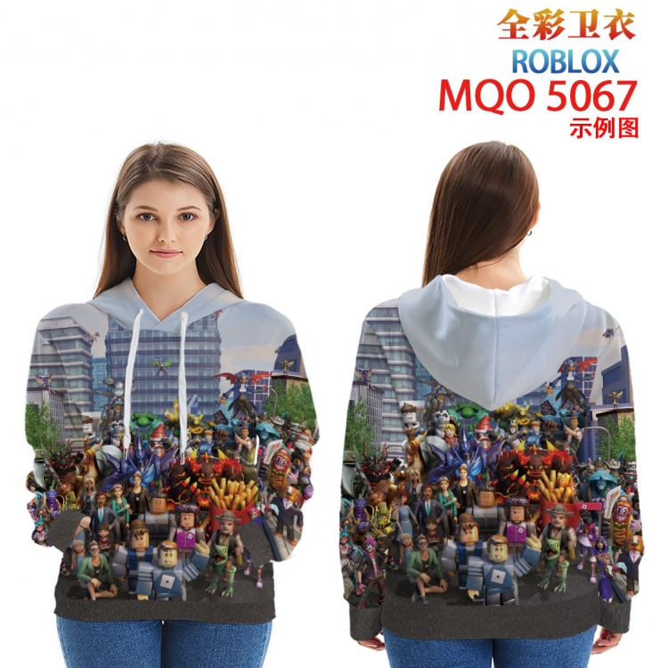 Robllox Long Sleeve Zip Hood Patch Pocket Sweatshirt from 2XS to 4XL MQO-5067