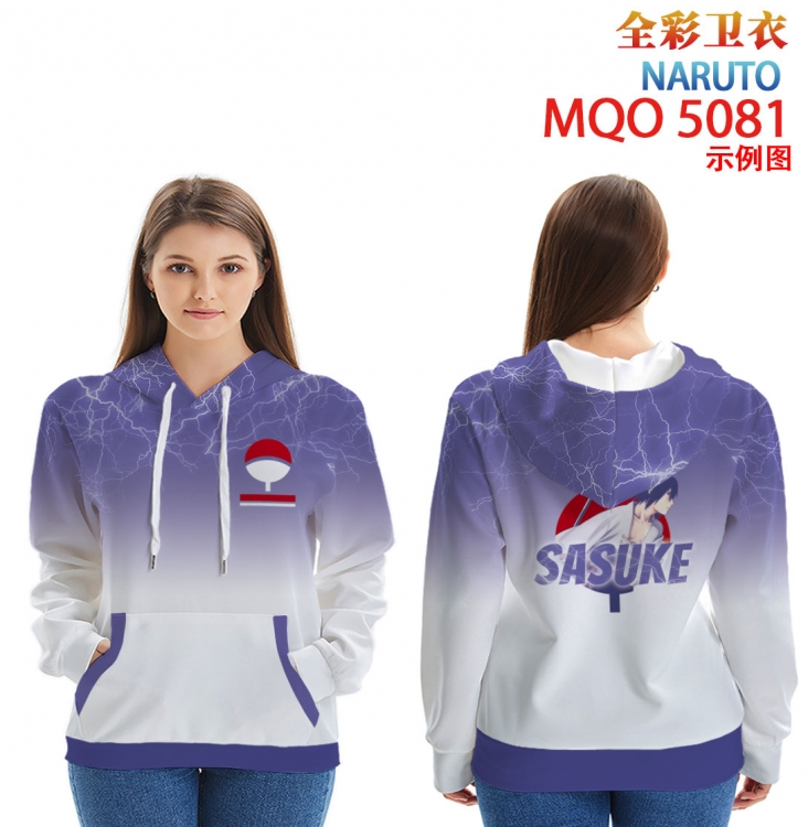 Naruto Long Sleeve Zip Hood Patch Pocket Sweatshirt from 2XS to 4XL MQO-5081