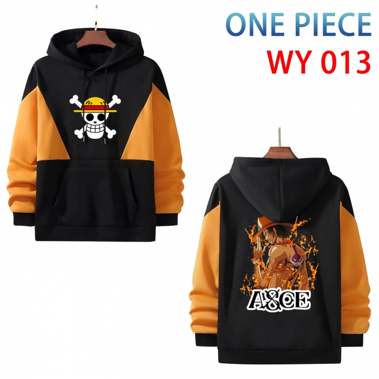 One Piece Cotton color contrast patch pocket sweater  from S to 3XL WY 013