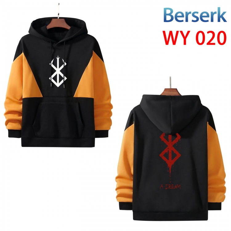 Berserk Cotton color contrast patch pocket sweater  from S to 3XL WY 020