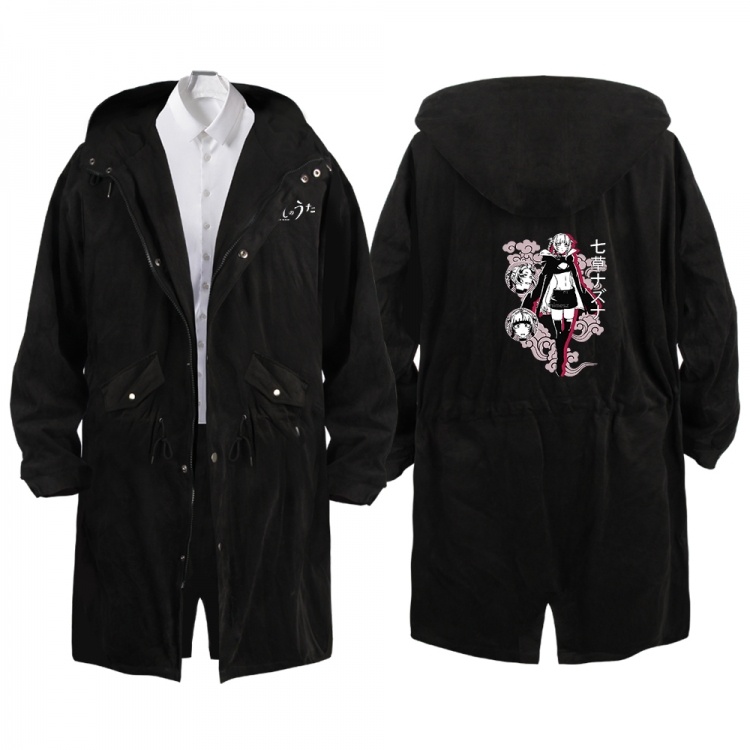 Call of the Night Anime Peripheral Hooded Long Windbreaker Jacket from S to 3XL