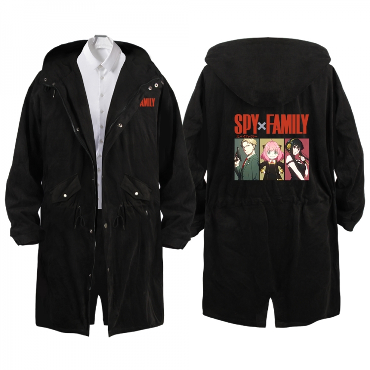 SPY×FAMILY Anime Peripheral Hooded Long Windbreaker Jacket from S to 3XL