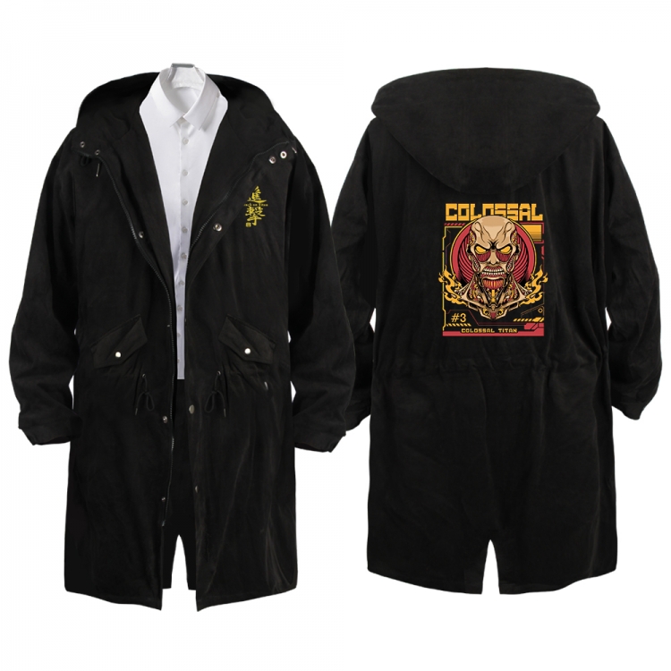 Shingeki no Kyojin Anime Peripheral Hooded Long Windbreaker Jacket from S to 3XL