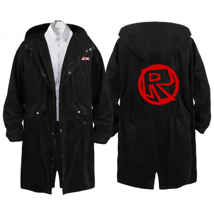 Robllox Anime Peripheral Hooded Long Windbreaker Jacket from S to 3XL