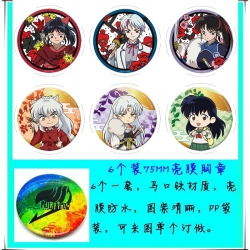 Inuyasha Anime round Badge Bri...