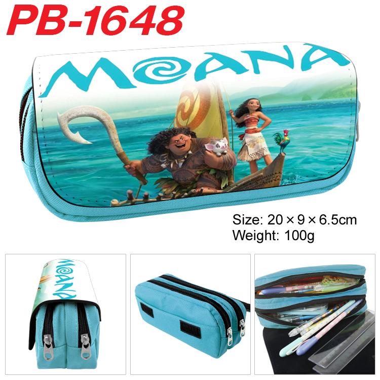 Moana  Anime double-layer pu leather printing pencil case 20×9×6.5cm  PB-1648