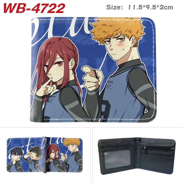 BLUE LOCK Anime color book two-fold leather wallet 11.5X9.5X2CM WB-4722A