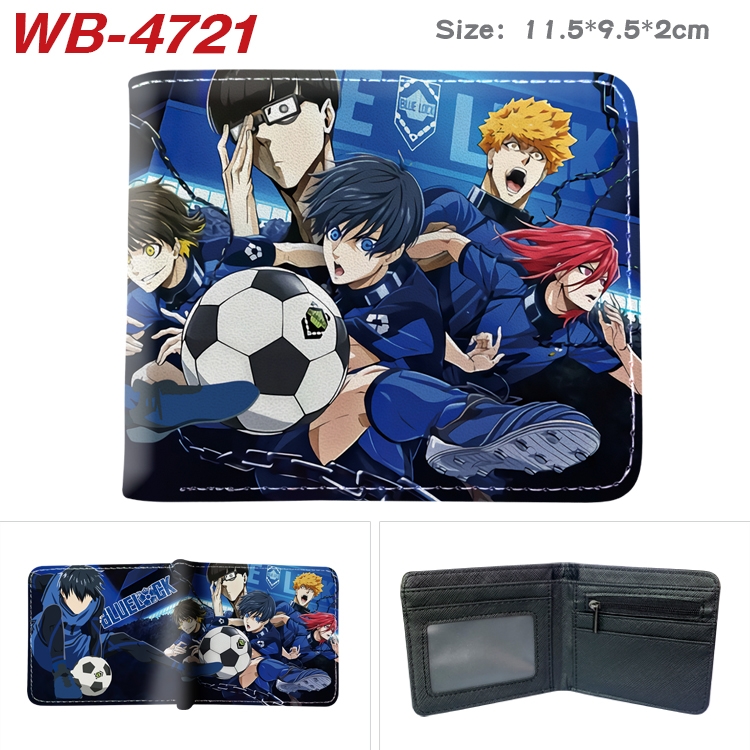 BLUE LOCK Anime color book two-fold leather wallet 11.5X9.5X2CM WB-4721A