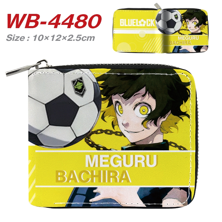 BLUE LOCK Anime Full Color Short All Inclusive Zipper Wallet 10x12x2.5cm WB-4480A