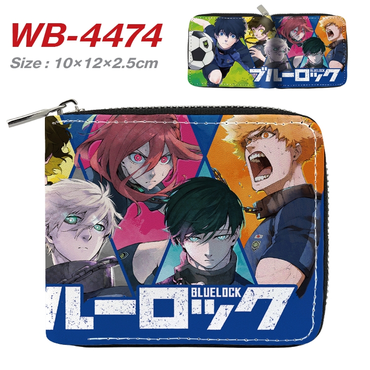 BLUE LOCK Anime Full Color Short All Inclusive Zipper Wallet 10x12x2.5cm WB-4474A