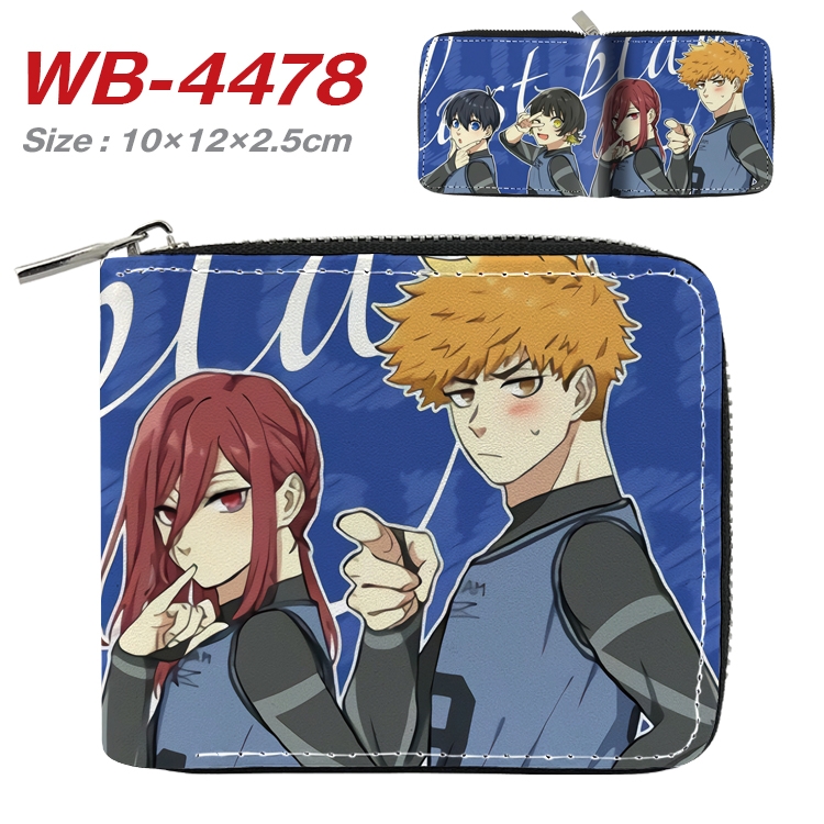 BLUE LOCK Anime Full Color Short All Inclusive Zipper Wallet 10x12x2.5cm WB-4478A