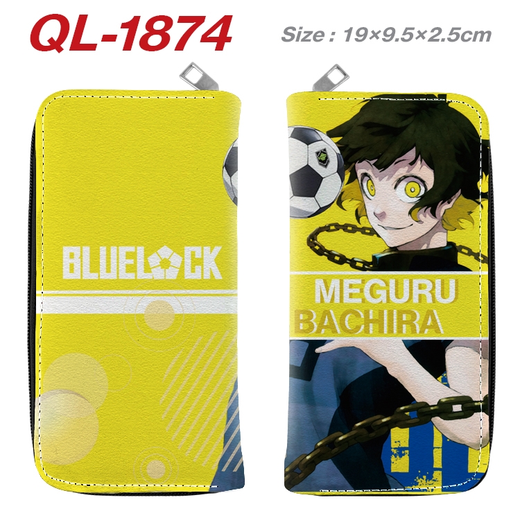 BLUE LOCK Animation perimeter long zipper wallet 19.5x9.5x2.5cm QL-1874