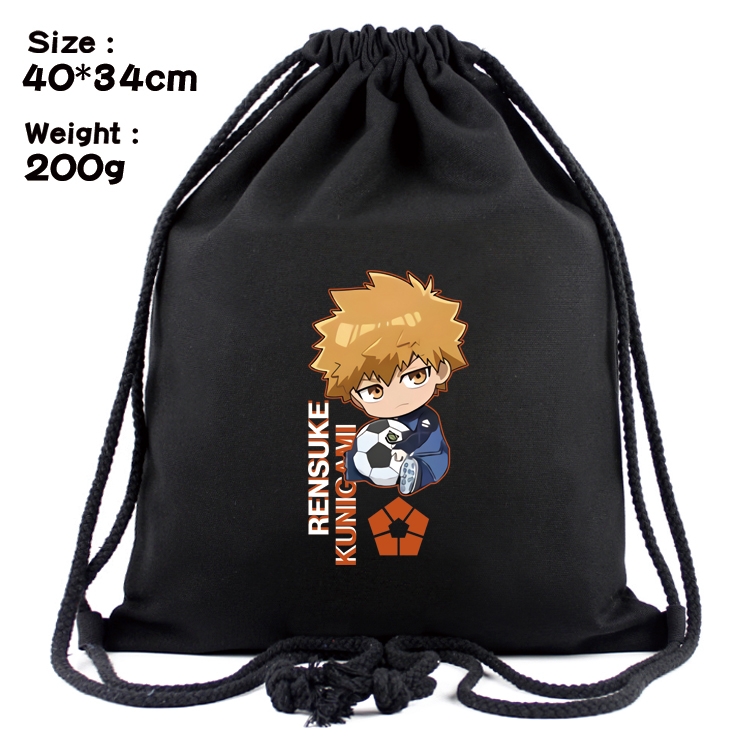 BLUE LOCK Anime Coloring Book Drawstring Backpack 40X34cm 200g