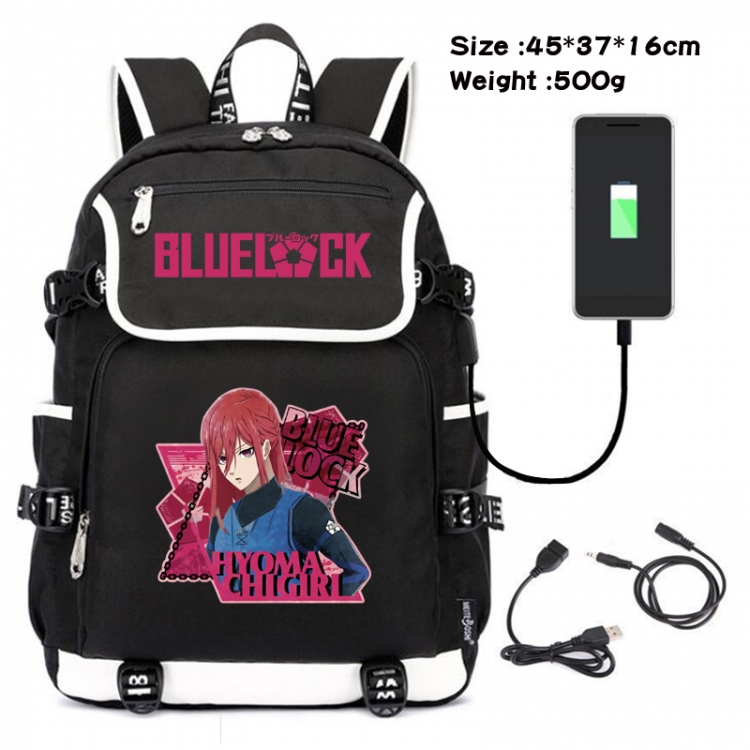 BLUE LOCK Animation data flip backpack backpack student schoolbag 45X37X16CM