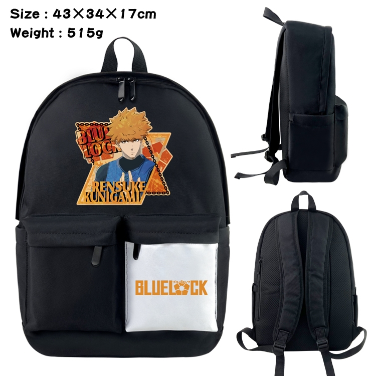 BLUE LOCK Animation classic waterproof canvas backpack 43X34X17CM