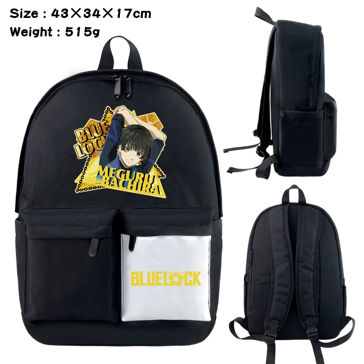 BLUE LOCK Animation classic waterproof canvas backpack 43X34X17CM