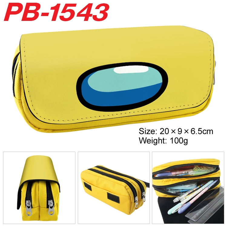 Among us Double layer pu leather printing pencil case 20×9×6.5cm PB-1543