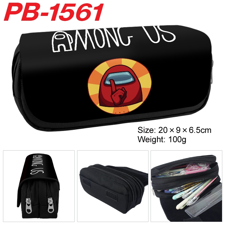 Among us Double layer pu leather printing pencil case 20×9×6.5cm PB-1561