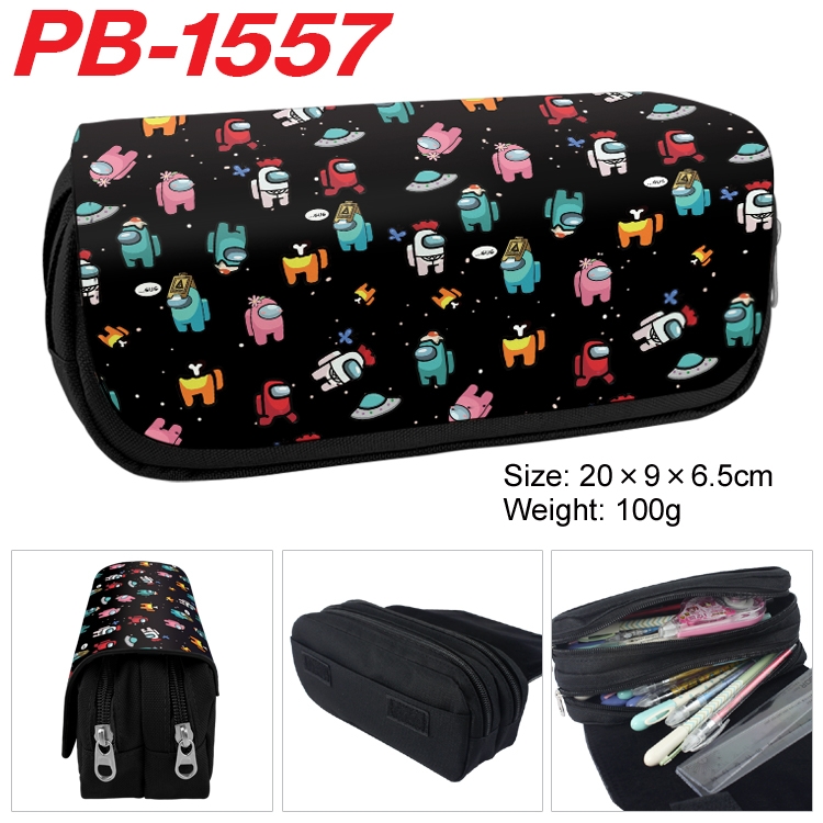 Among us Double layer pu leather printing pencil case 20×9×6.5cm  PB-1557