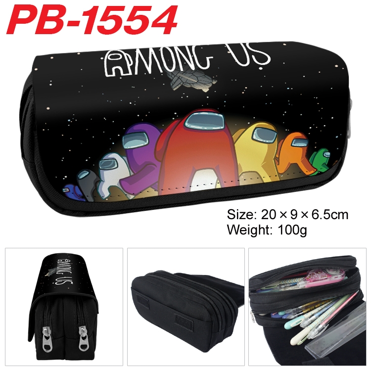 Among us Double layer pu leather printing pencil case 20×9×6.5cm PB-1554