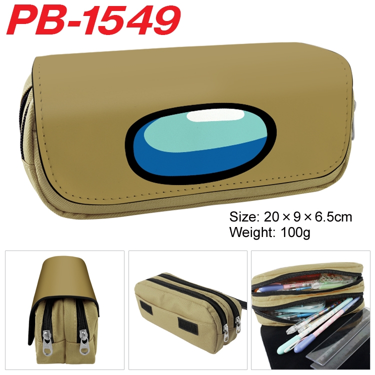 Among us Double layer pu leather printing pencil case 20×9×6.5cm PB-1549