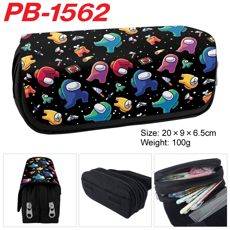 Among us Double layer pu leather printing pencil case 20×9×6.5cm PB-1562