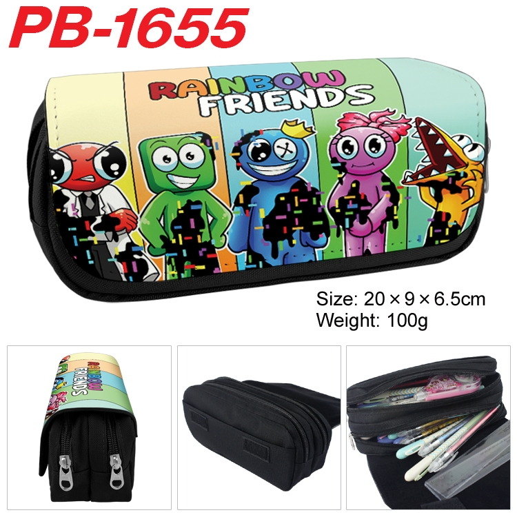 Rainbow friends Double layer pu leather printing pencil case 20×9×6.5cm PB-1655