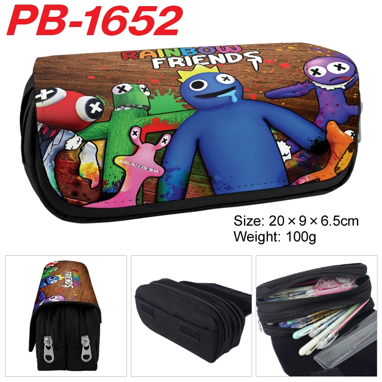 Rainbow friends Double layer pu leather printing pencil case 20×9×6.5cm PB-1652