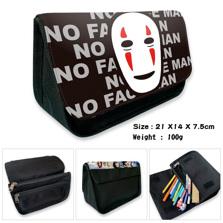 TOTORO Anime Velcro canvas zipper pencil case Pencil Bag 21×14×7.5cm